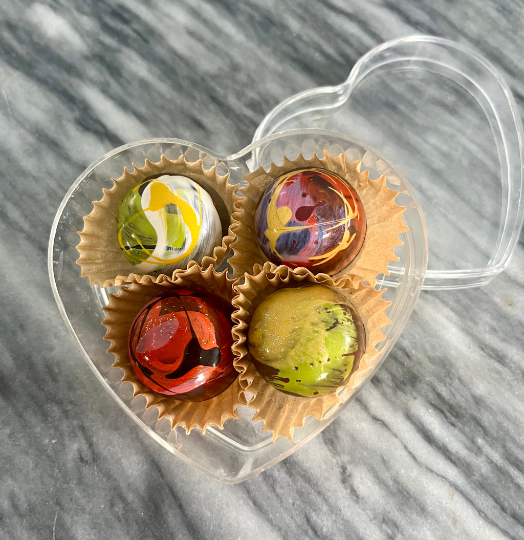 4 Piece Heart Bonbon Box