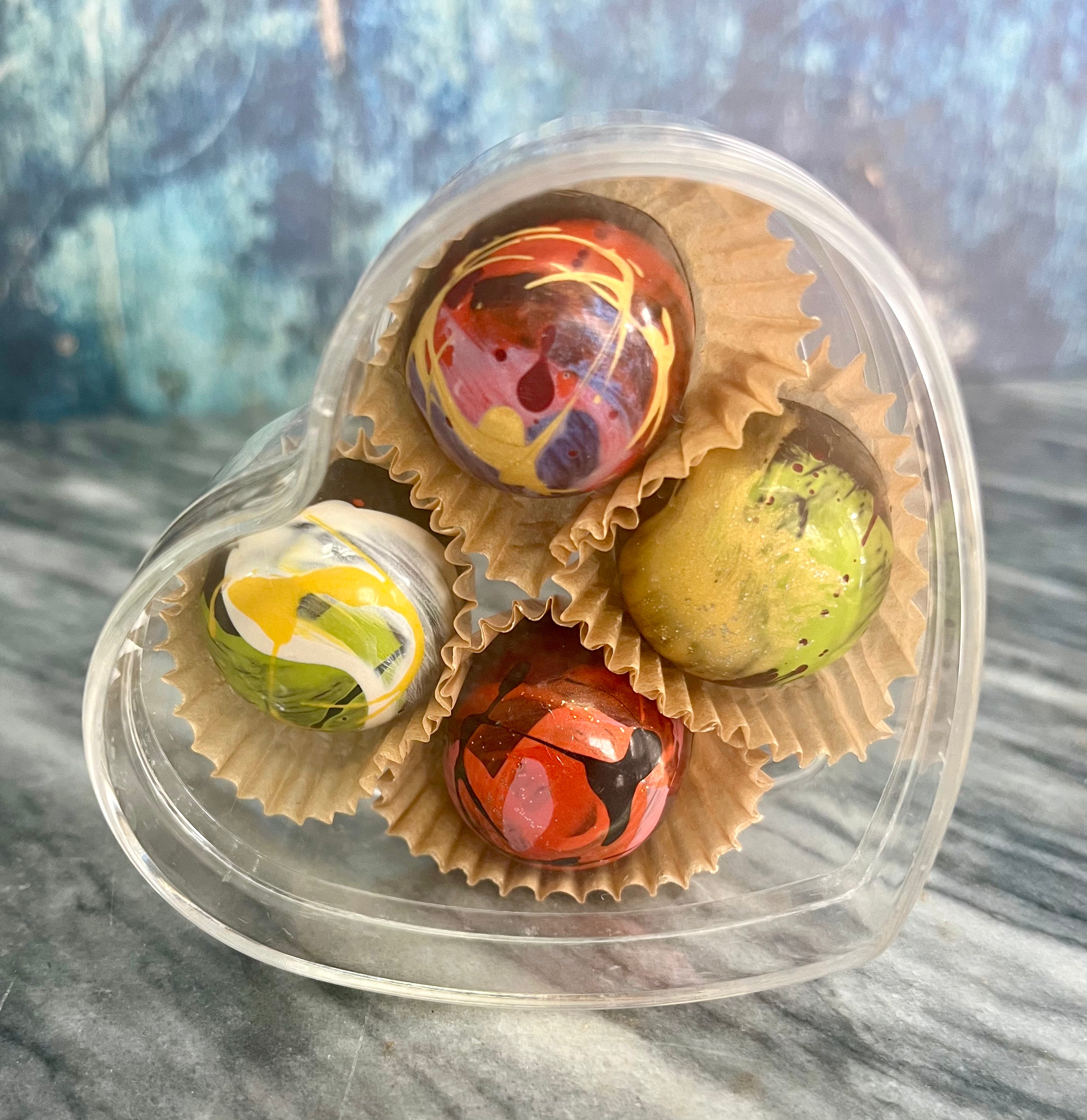 4 Piece Heart Bonbon Box