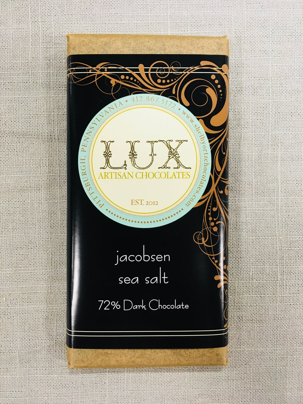 72% Dark Chocolate Jacobsen Sea Salt Bar