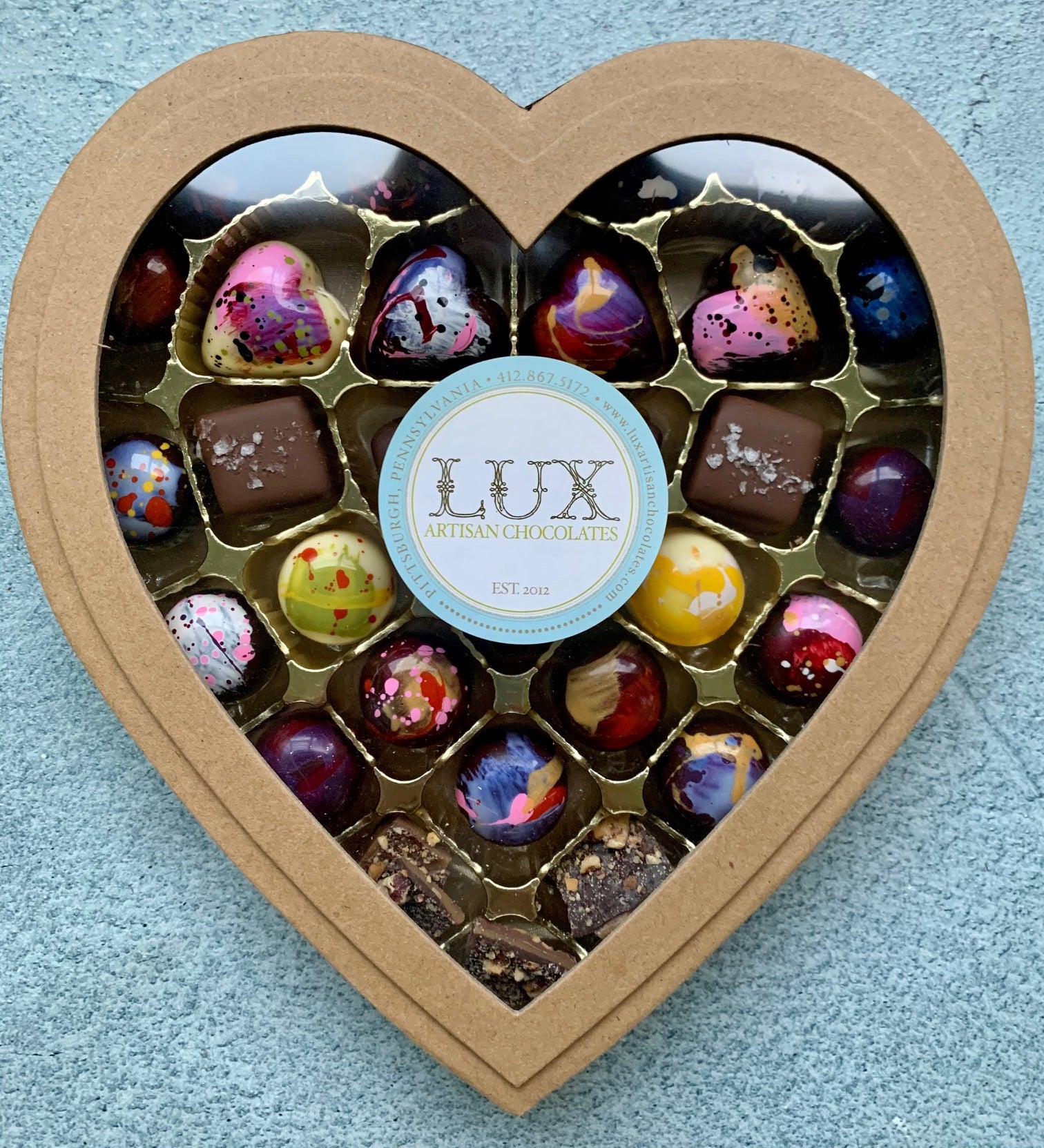 29 Piece Bonbon Heart Shaped Box for Valentine's Day