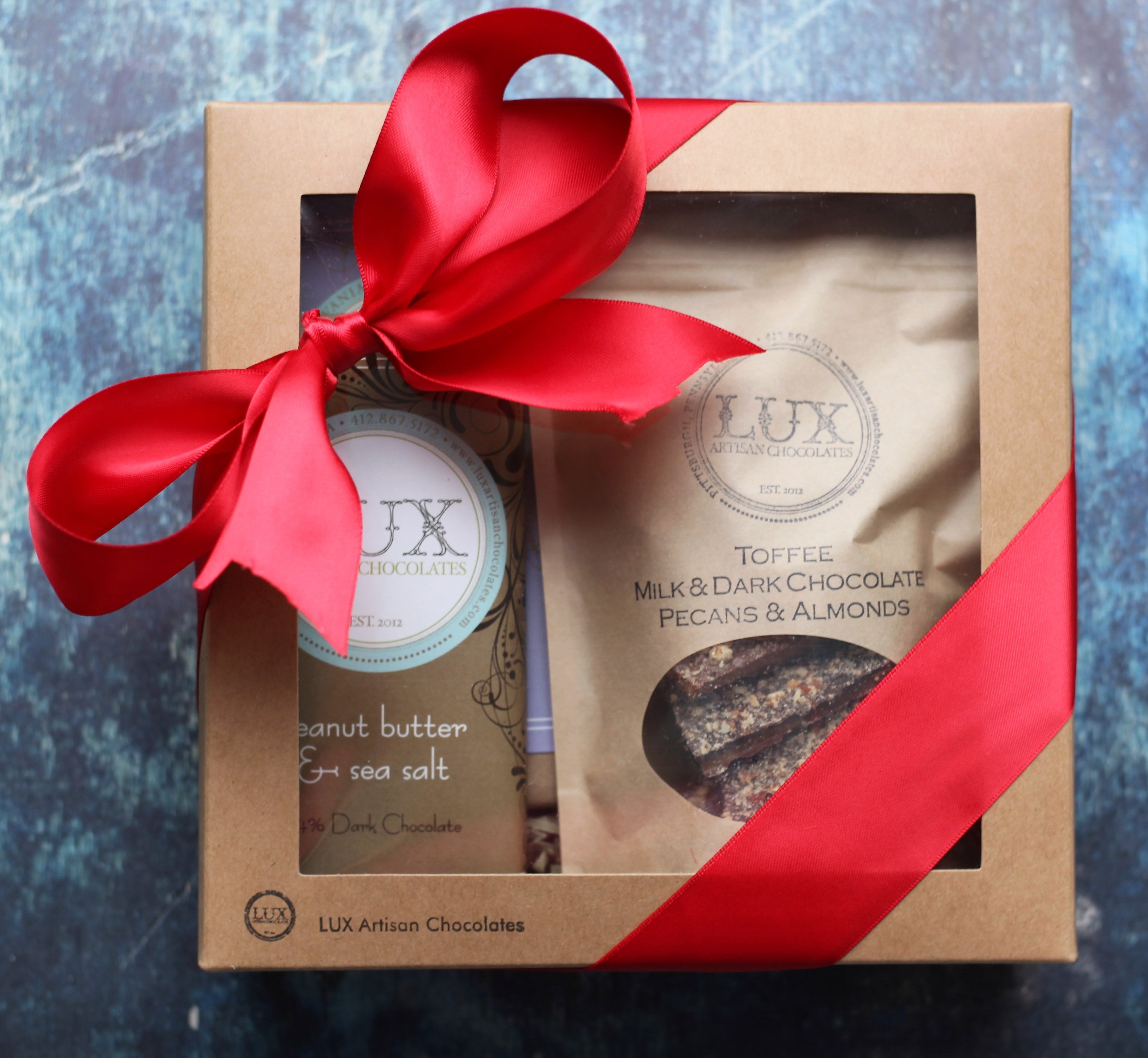 Artisanal Chocolate Bars and Toffee Gift Box