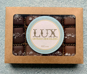 Milk Chocolate Sea Salt Caramels - 12 Piece Box